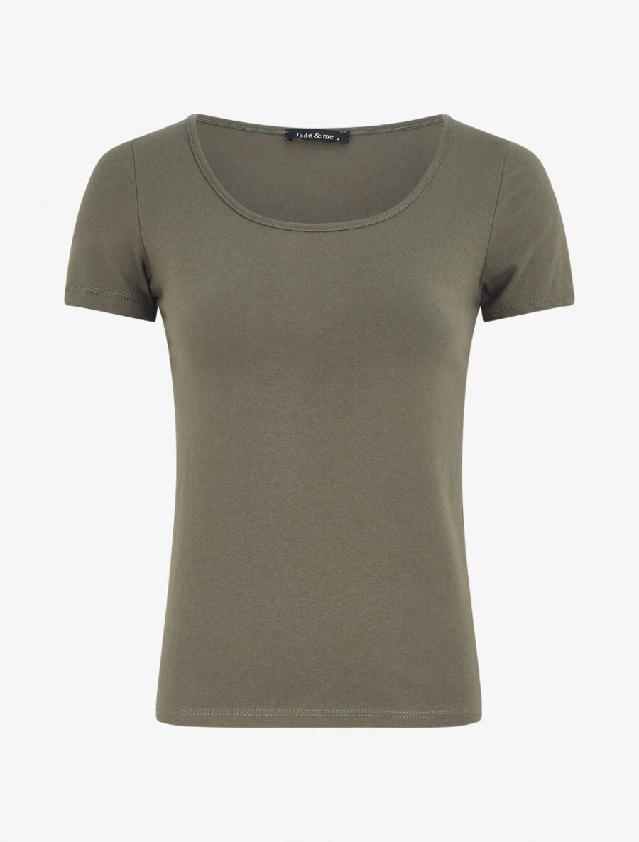 T-shirt uni stretch - Kaki - 5