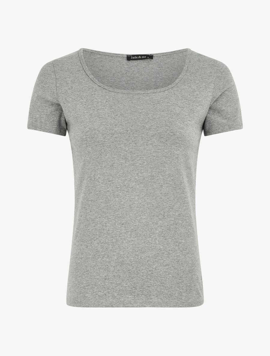 T-shirt uni stretch - Gris - 5