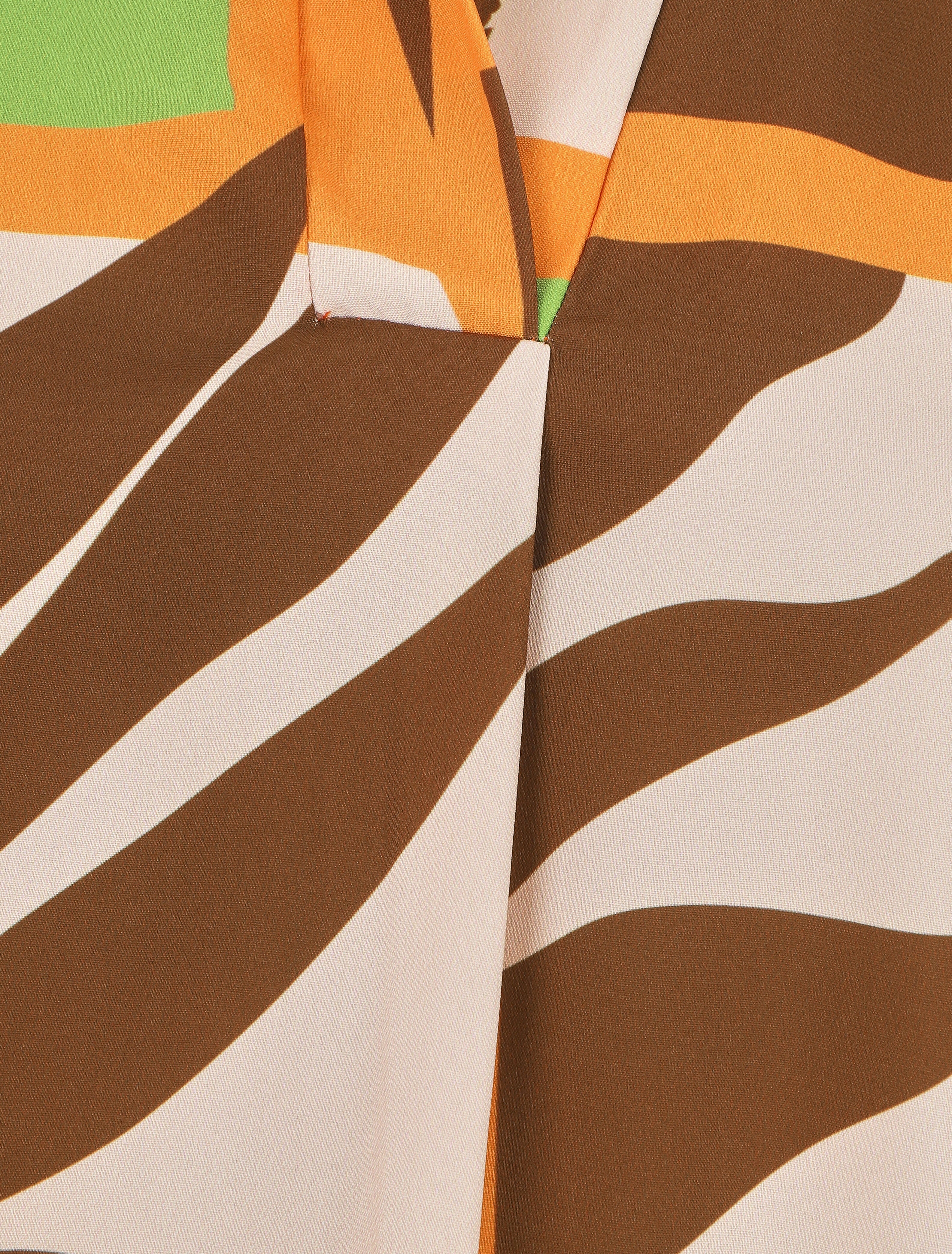Blouse oversize à imprimé graphique - Orange - 3
