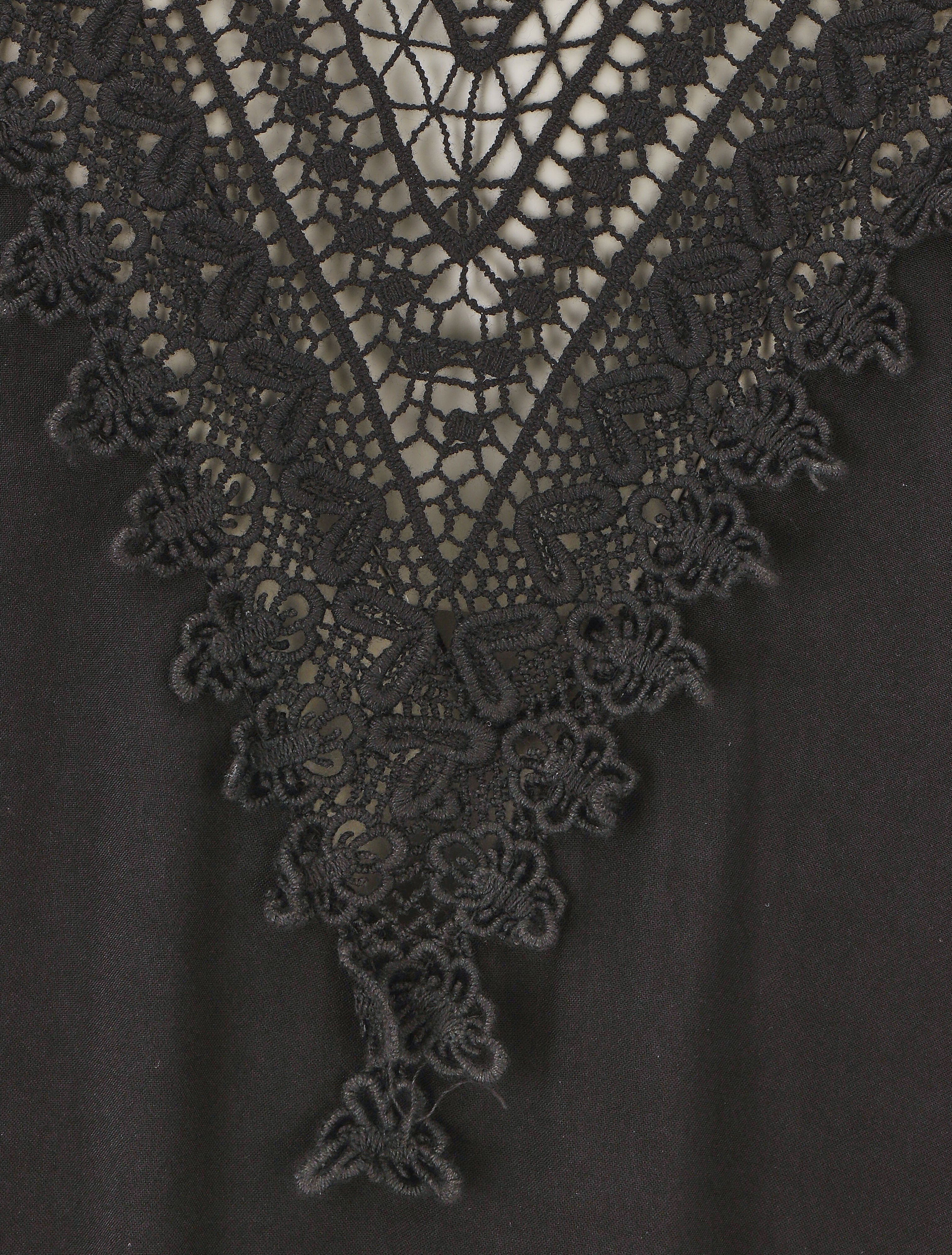 Top sans manches uni dos en crochet - Noir - 3