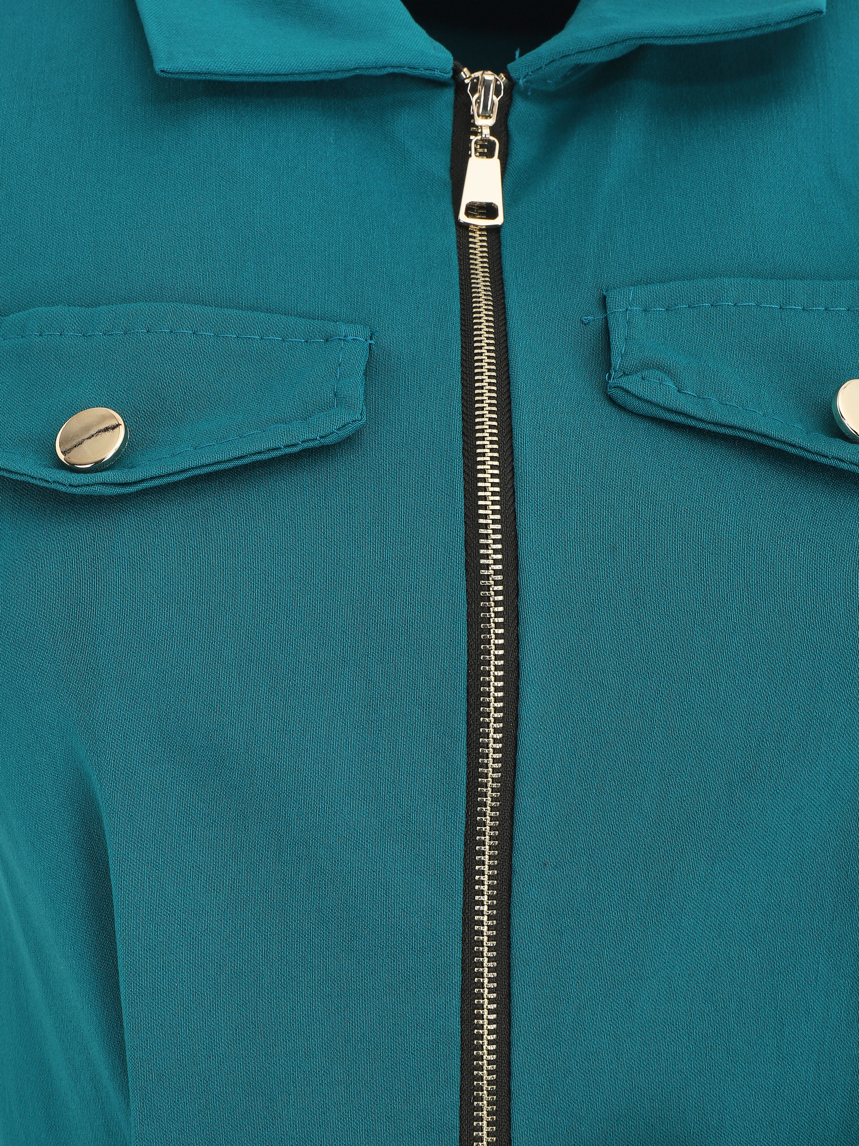 Robe droite effet jean - Bleu canard - 3