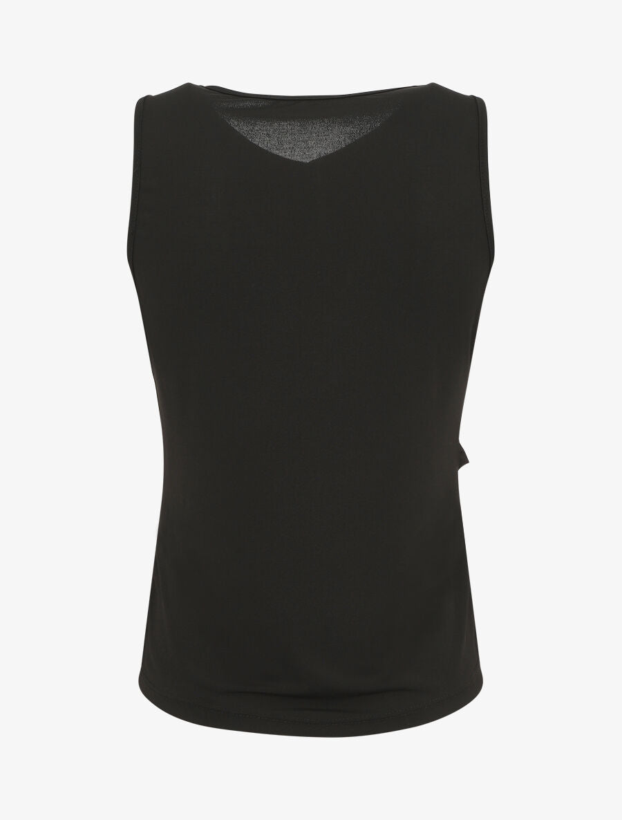 Top uni à base asymétrique - Noir - 2
