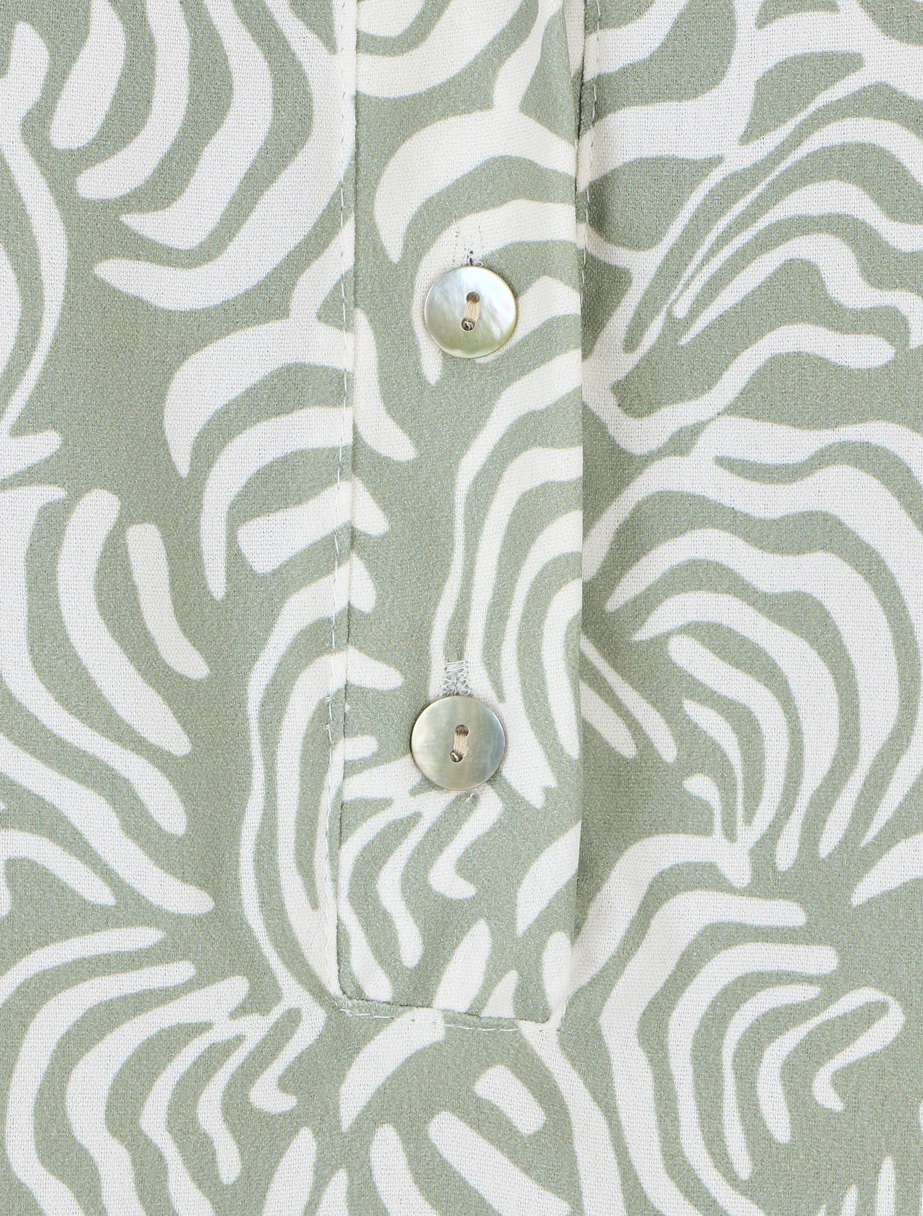 Blouse fluide à imprimé graphique - Vert d&