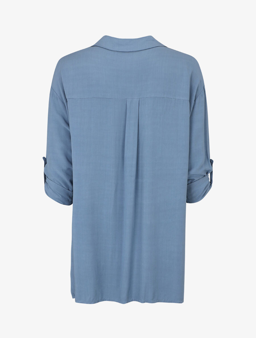 Chemise fluide oversize - Bleu ciel - 2