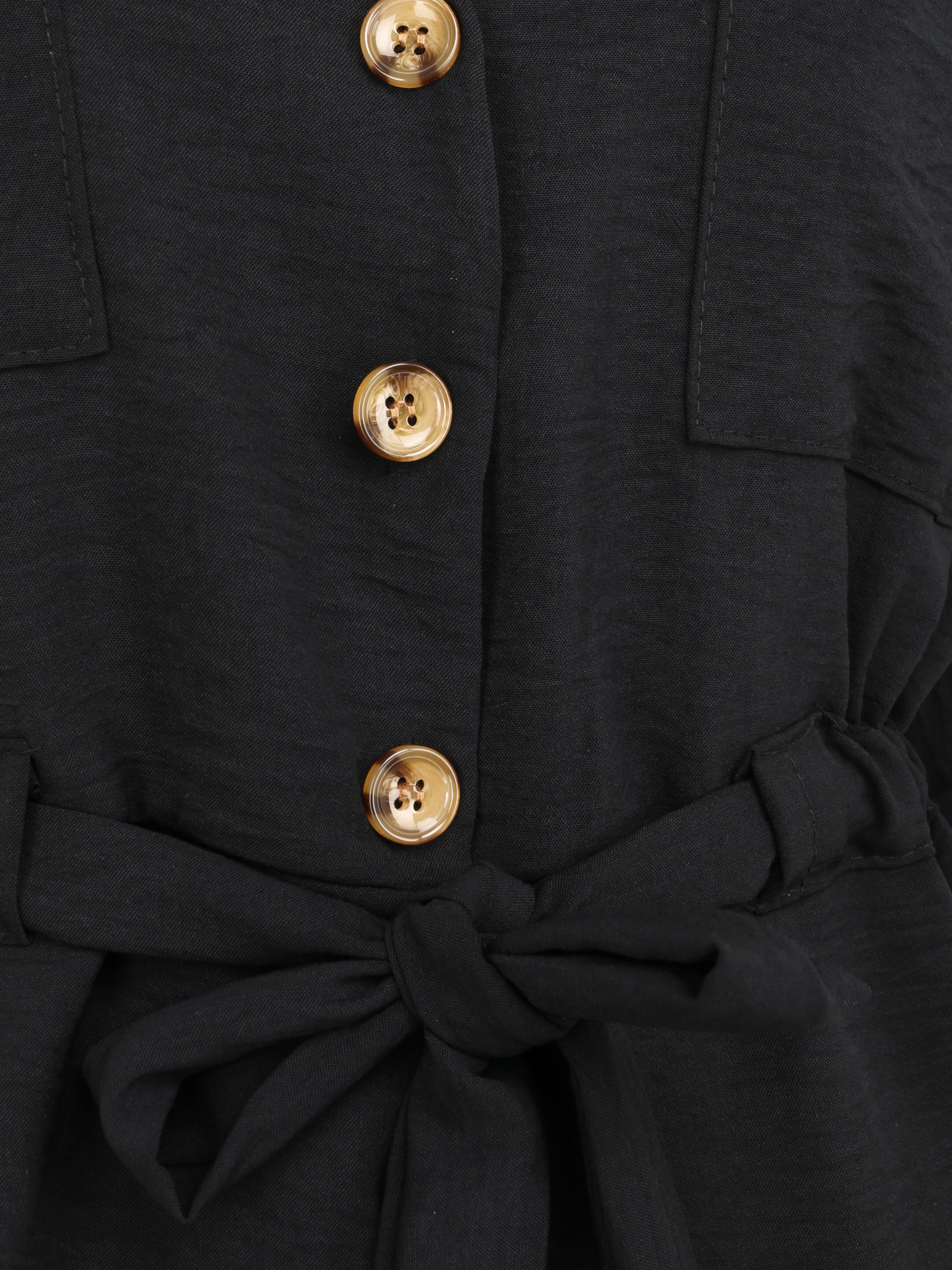 Top fluide boutonné - Noir - 3