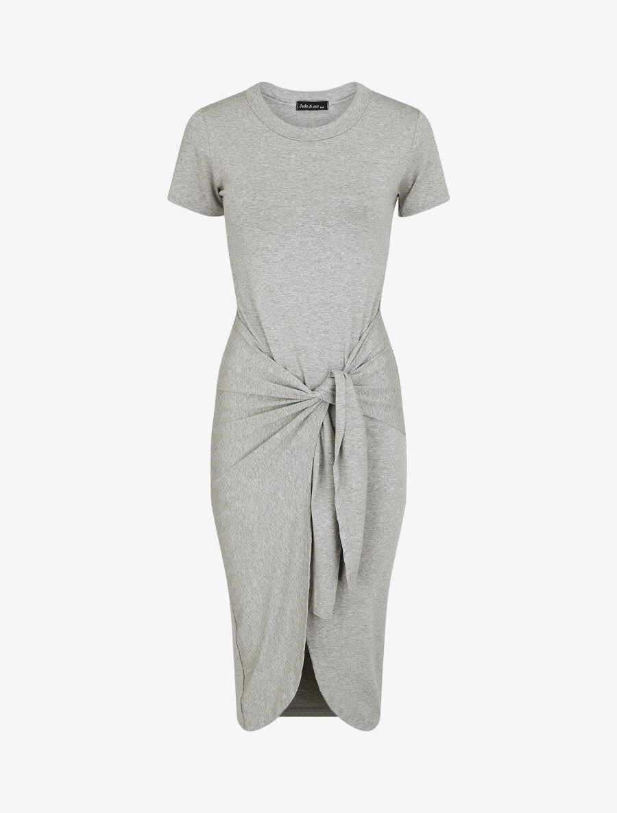 Robe longue style portefeuille - Gris - 5