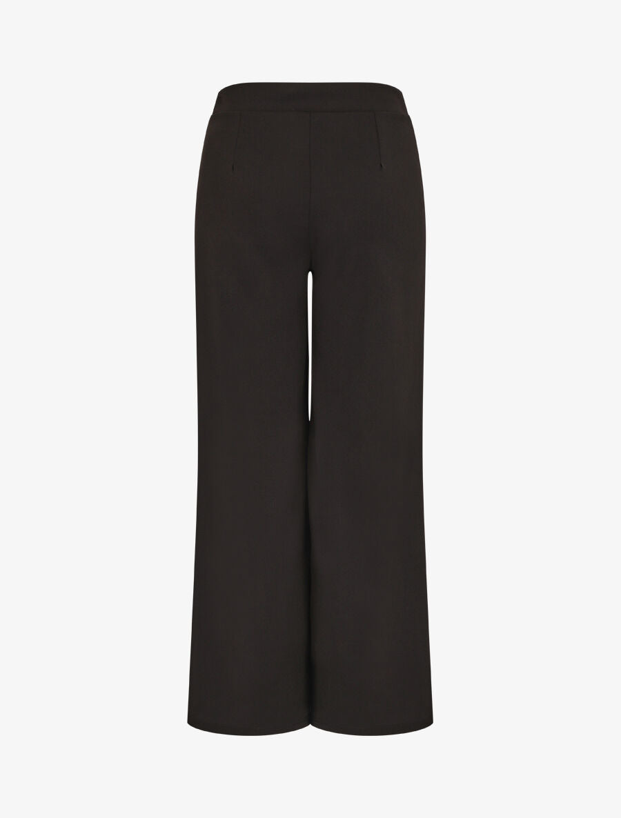 Pantalon fluide uni - Noir - 2
