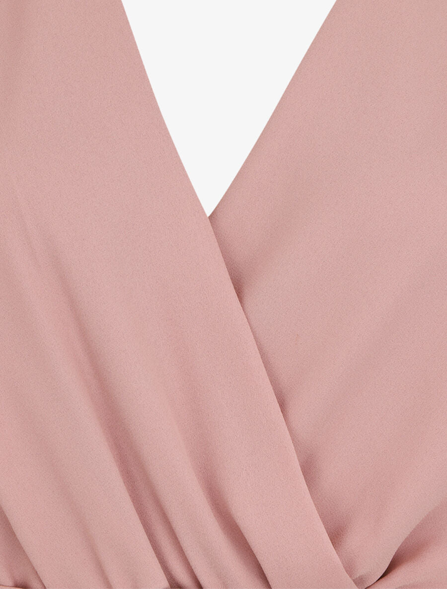 Top péplum sans manches - Rose - 3