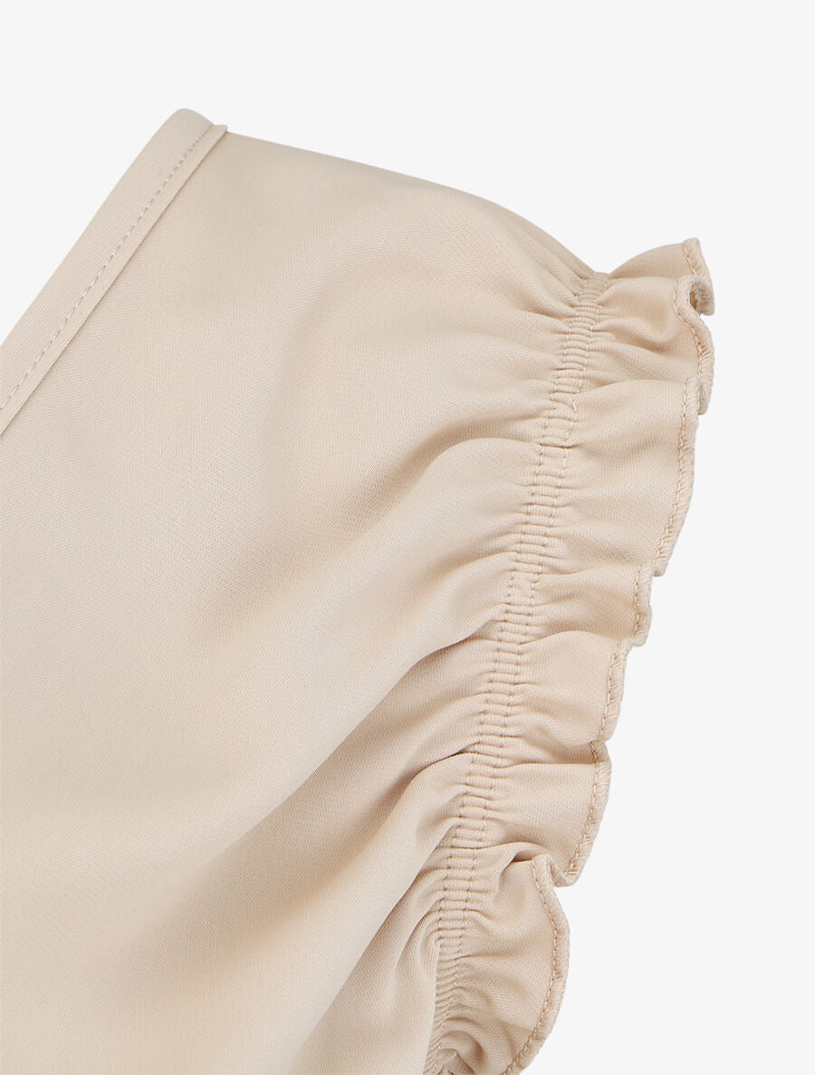 Top sans manches évasé dos décolleté - Beige - 3