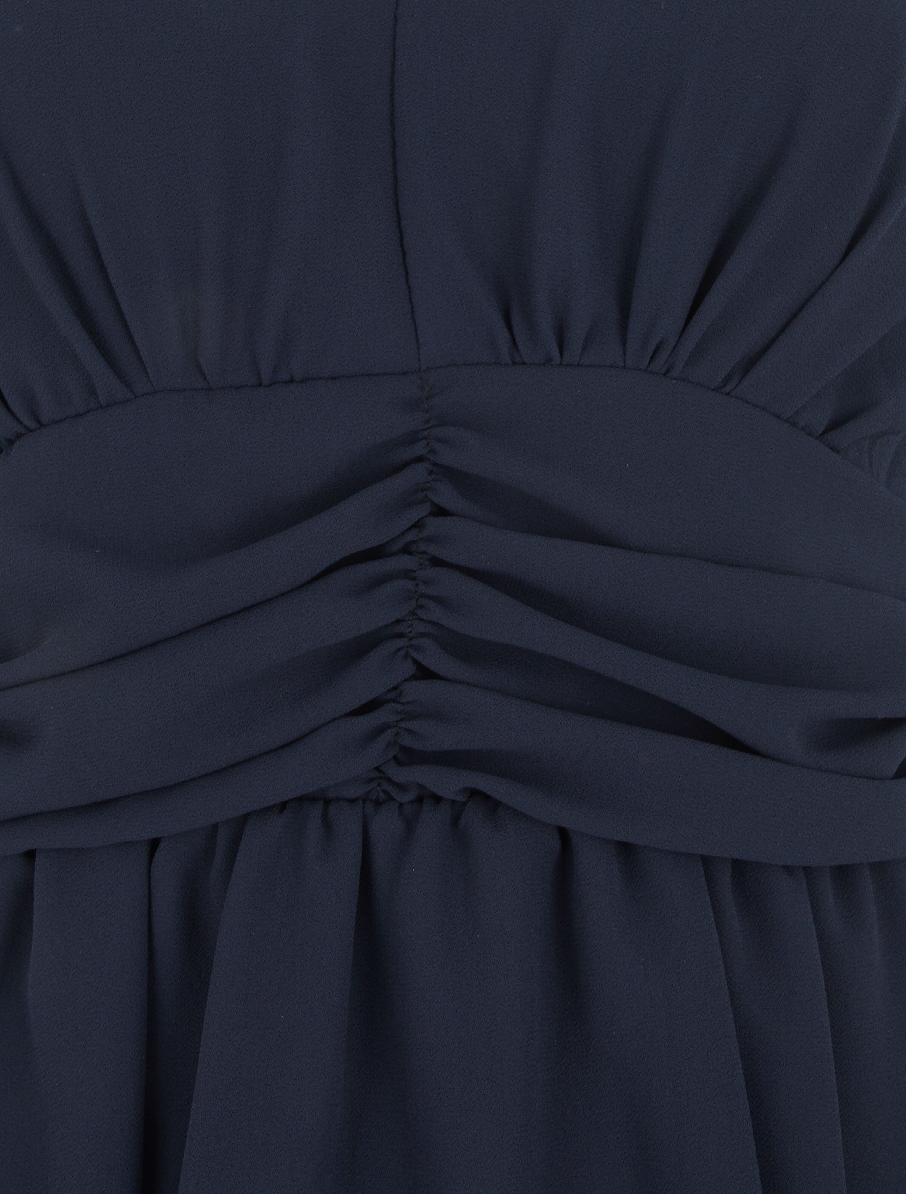 Robe courte unie - Marine - 3