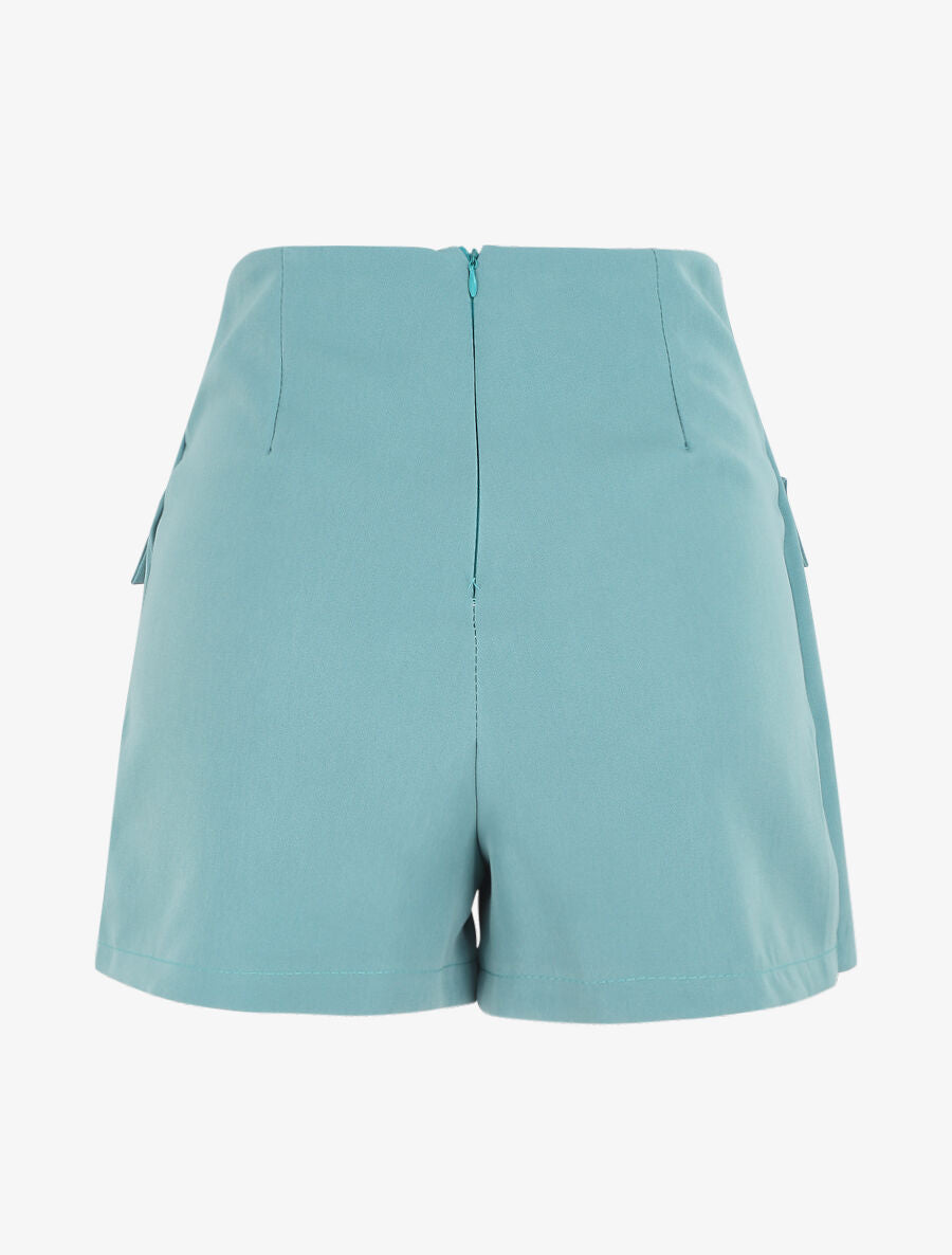 Short style jupe portefeuille - Bleu clair - 2