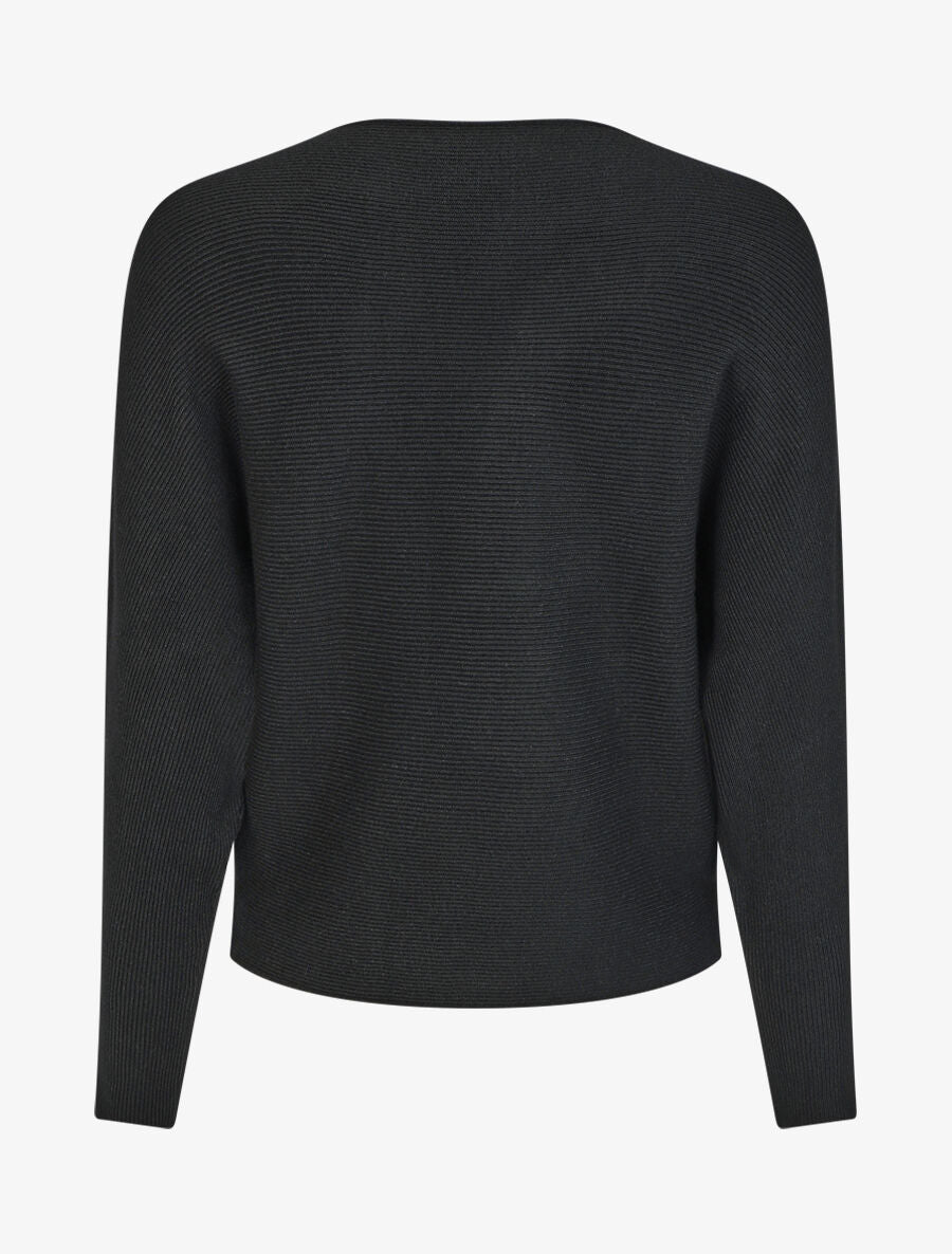 Pull chauve-souris uni - Noir - 2