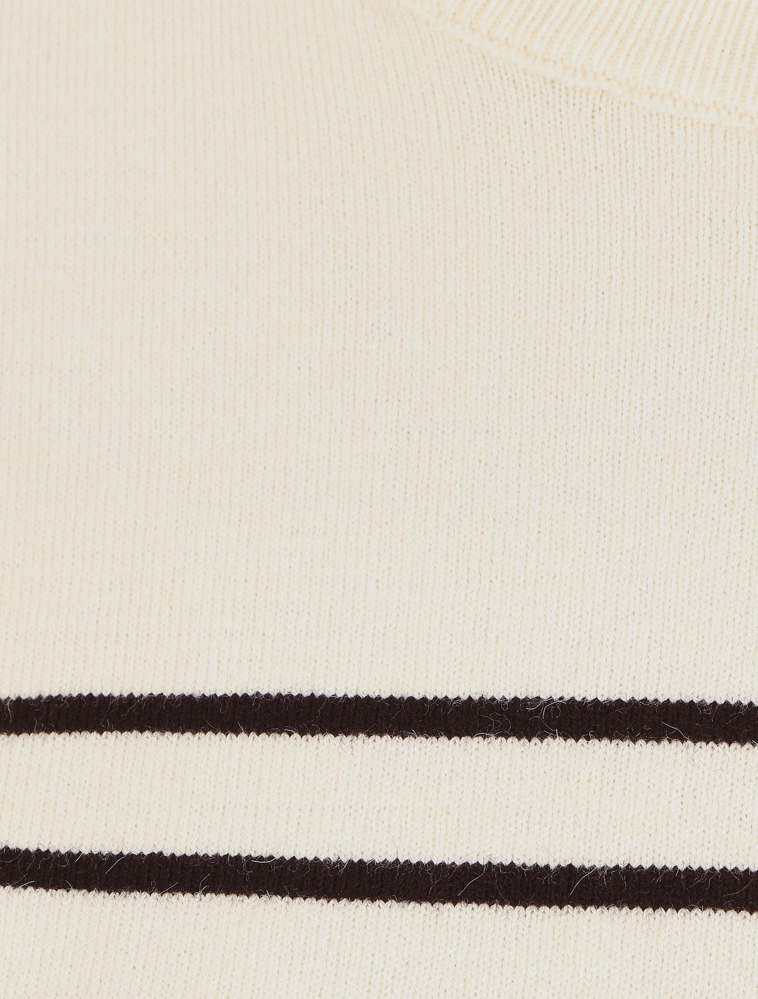 Pull marinière manches longues - Beige - 3