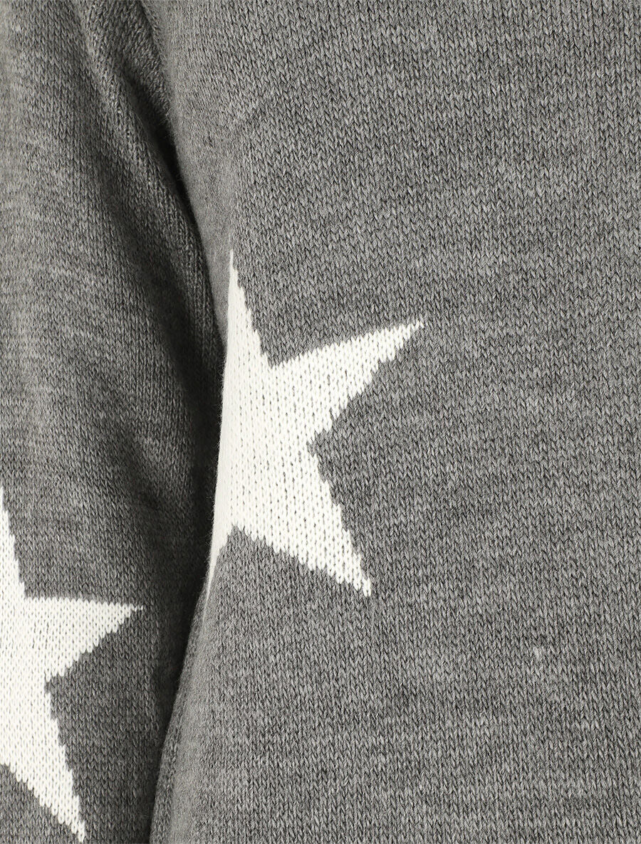 Pull droit motif étoiles - Gris foncé - 3