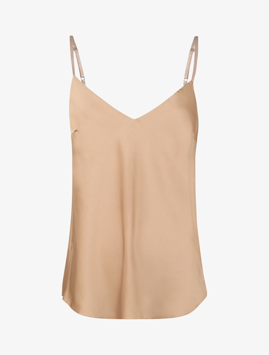 Caraco satiné uni - Beige - 1