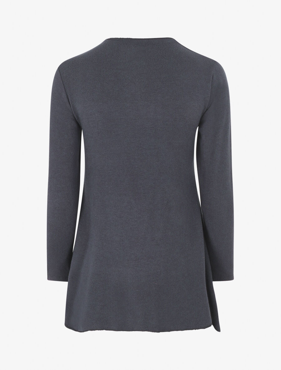 Gilet basique en maille - Marine - 2