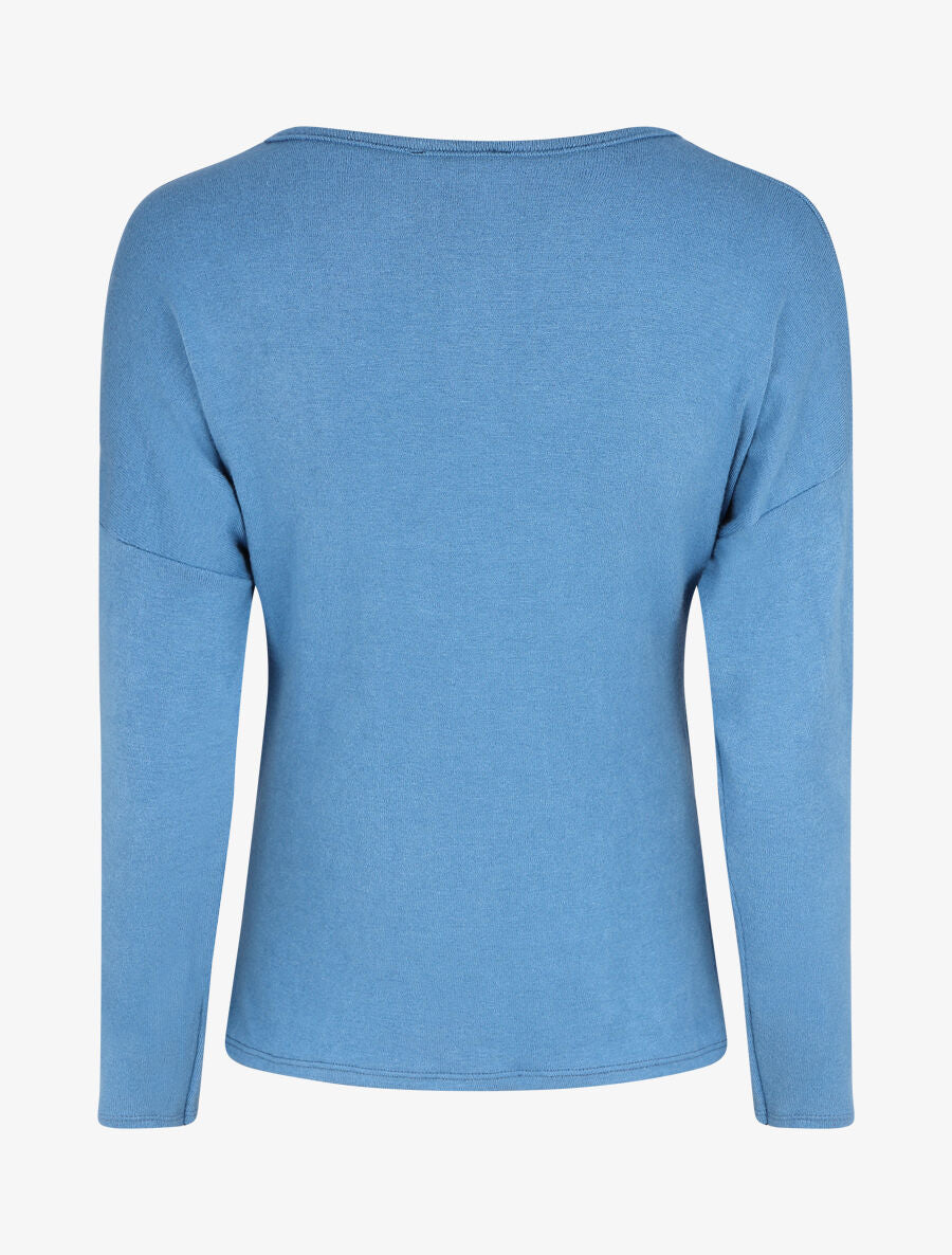 Pull droit motif coeur LIVE LOVE - Bleu clair - 2