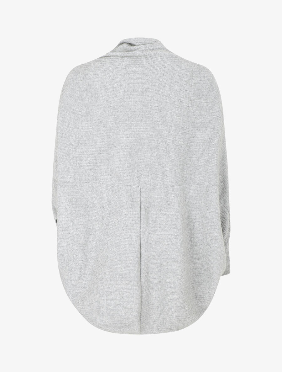 Gilet style cape - Gris clair - 2