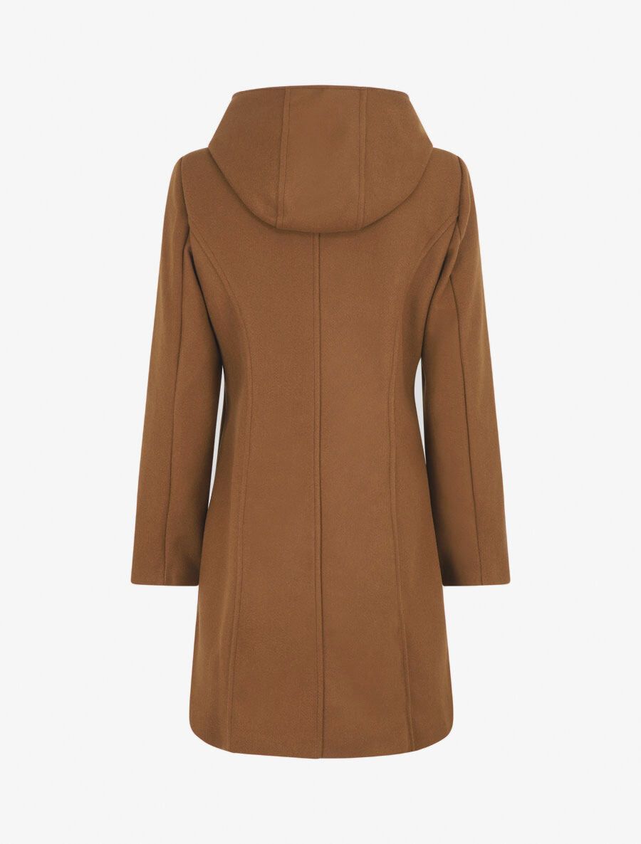 Duffle coat long coupe droite - Marron - 2
