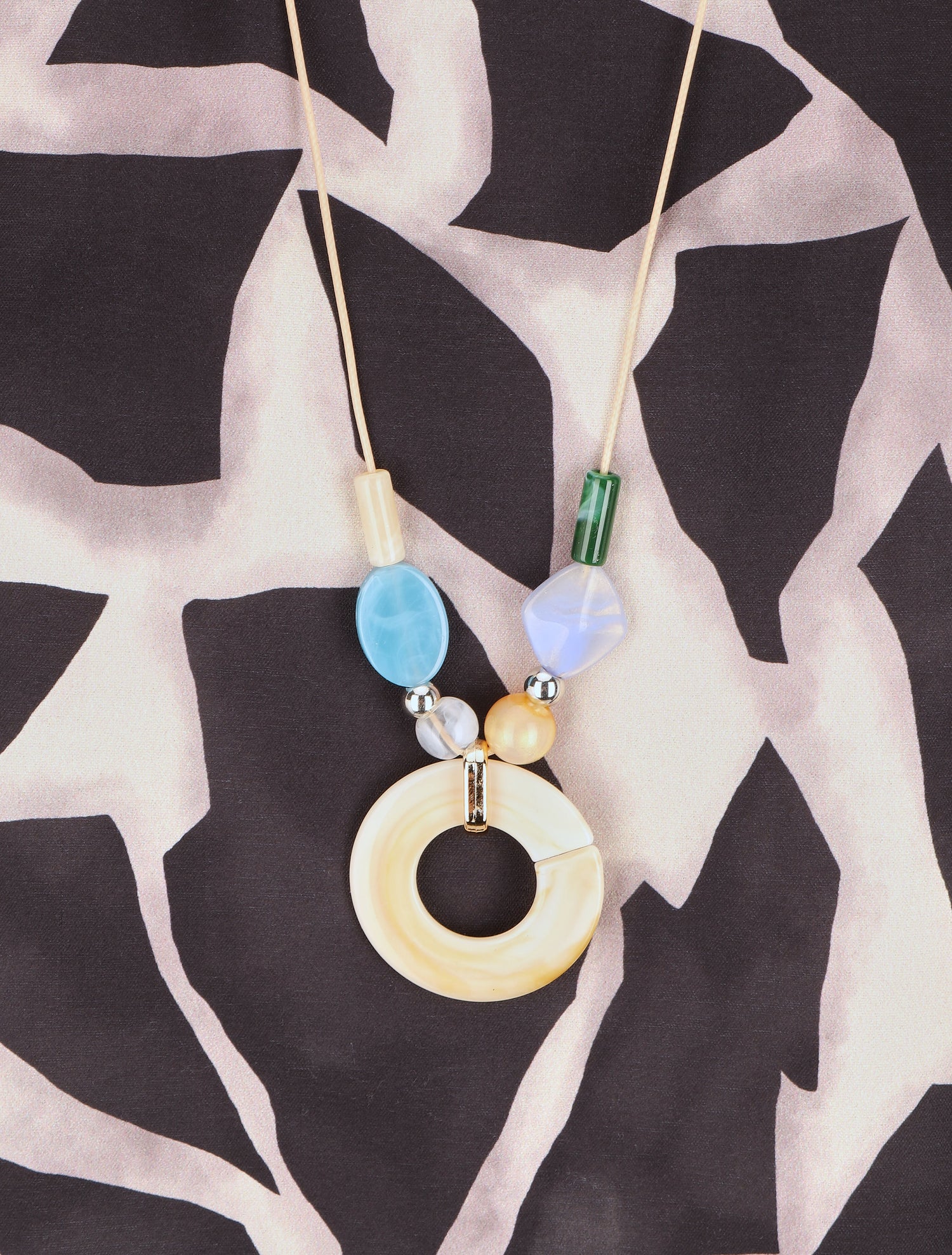 Blouse ample à imprimé graphique - Noir - 3