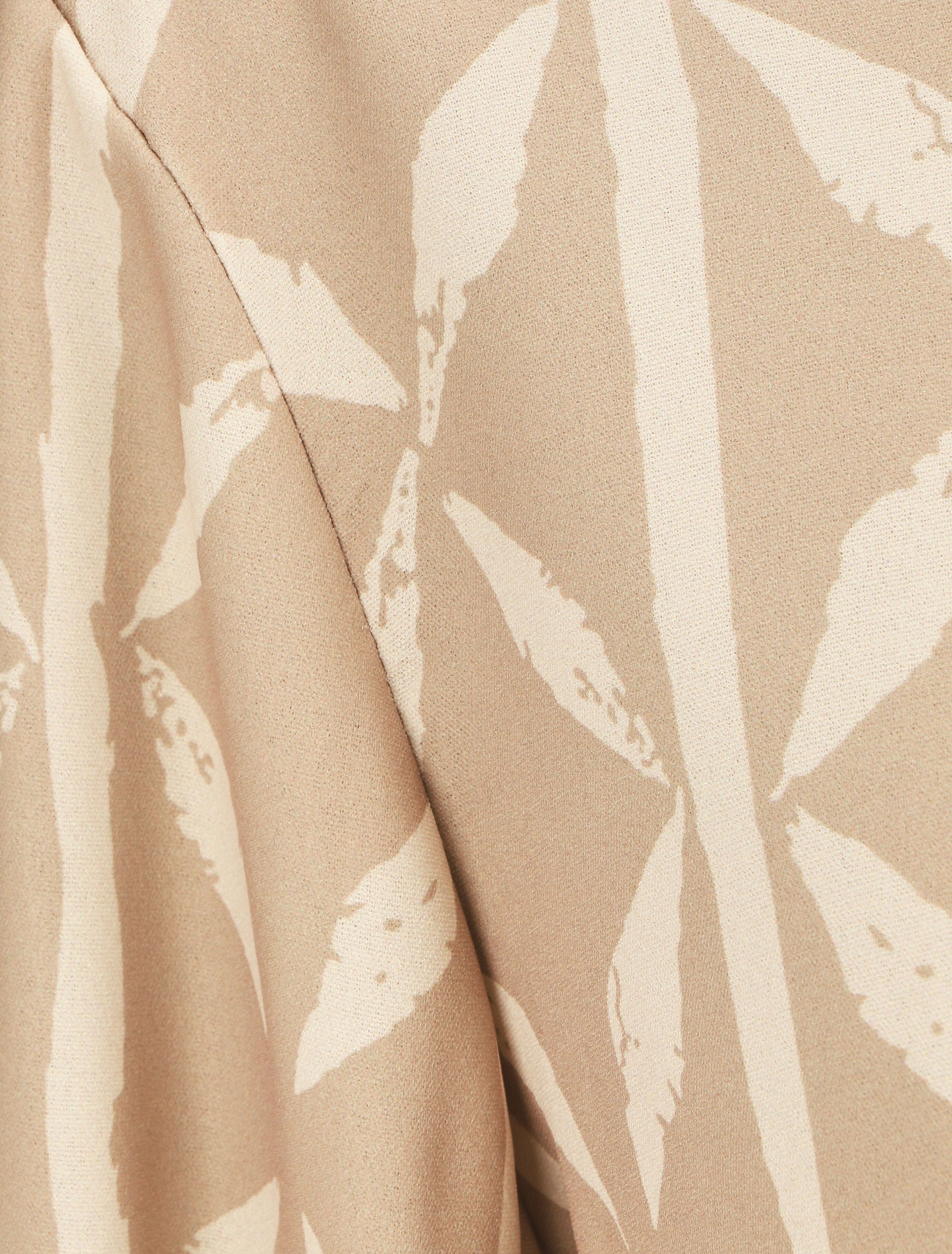 Top ample imprimé graphique - Beige - 3