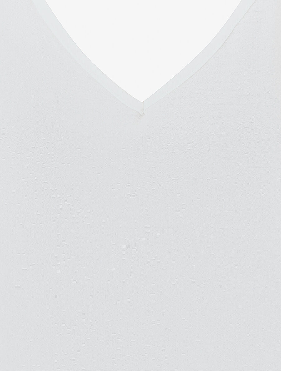 Débardeur dos nageur et bretelles motif ethnique - Blanc - 3