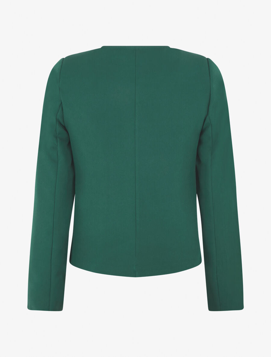 Veste courte à boutons stylisés - Vert sapin - 2