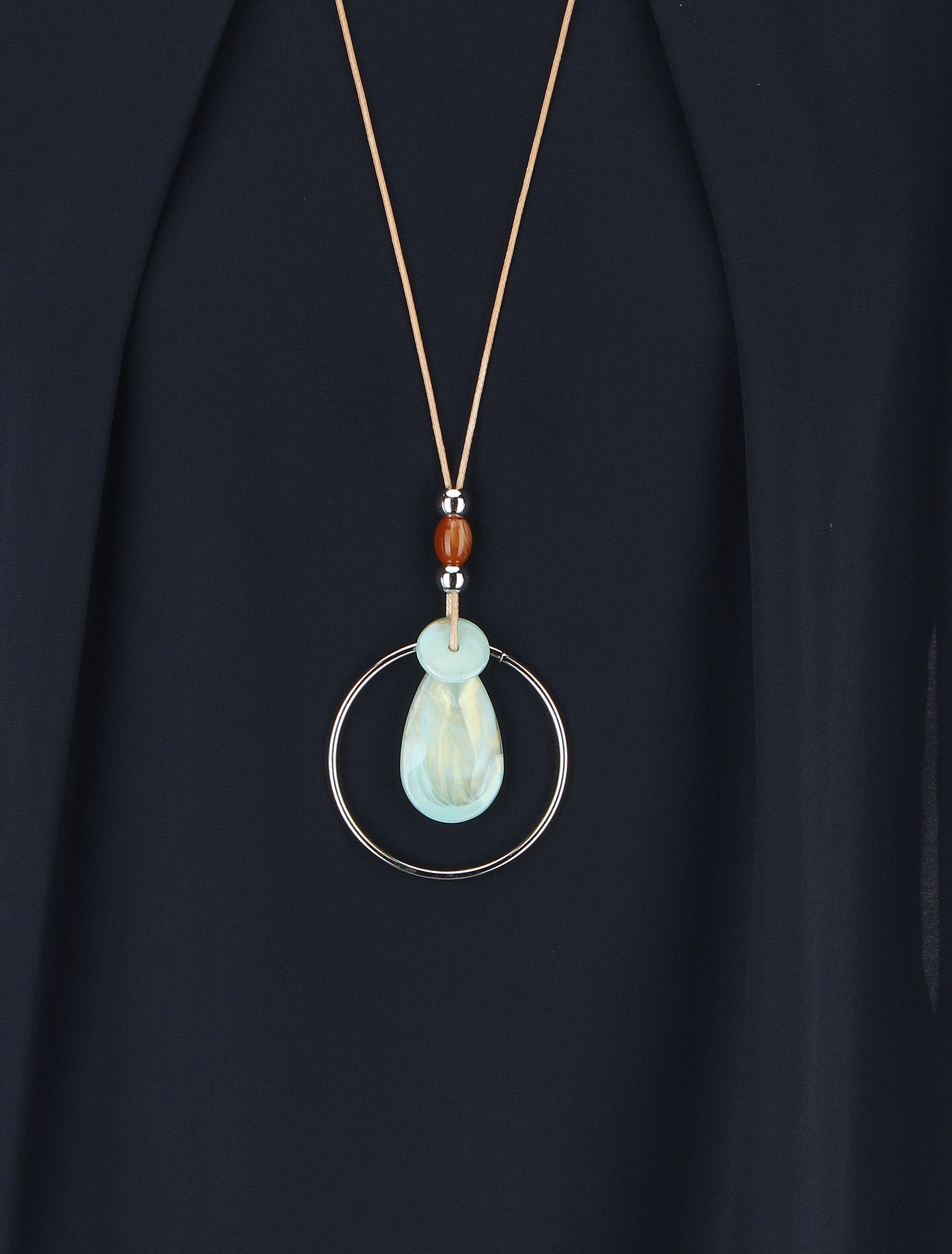 Top ample en voile épaules volantées - Marine - 3