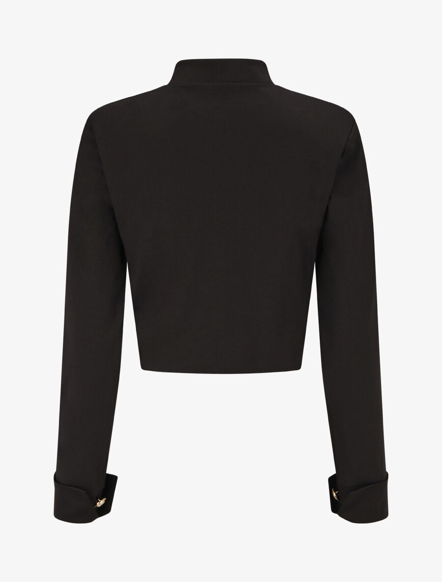 Veste courte boutonnée - Noir - 2