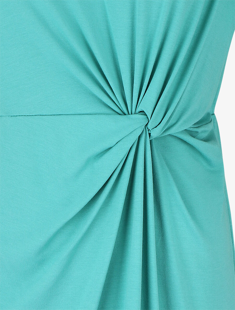Robe mi-longue à noeud - Bleu clair - 3