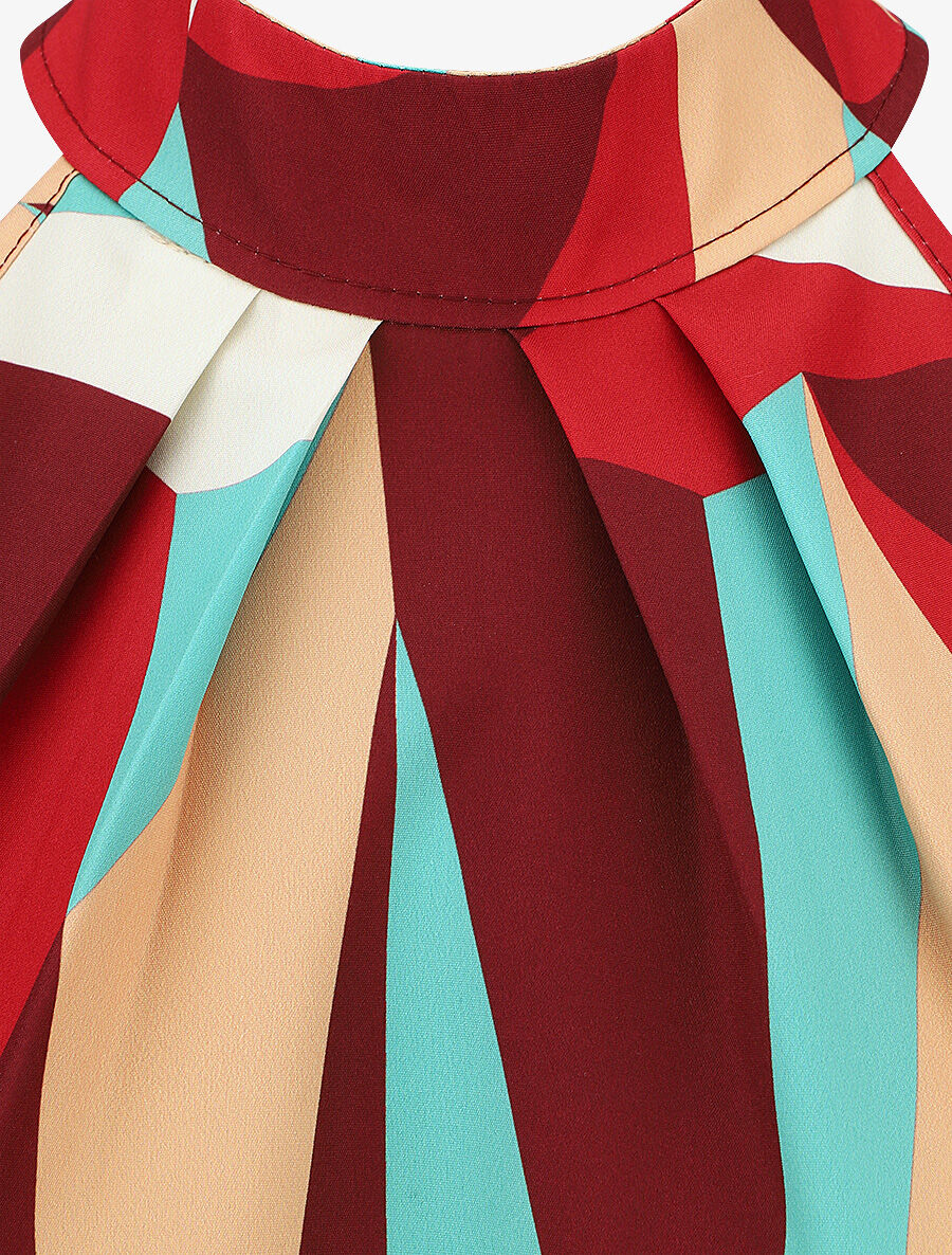 Top sans manches imprimé graphique - Bordeaux - 3