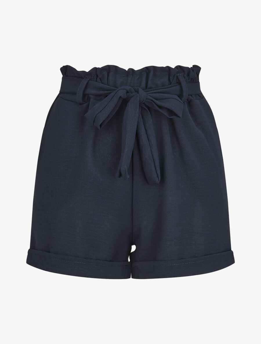 Short uni à revers - Marine - 1