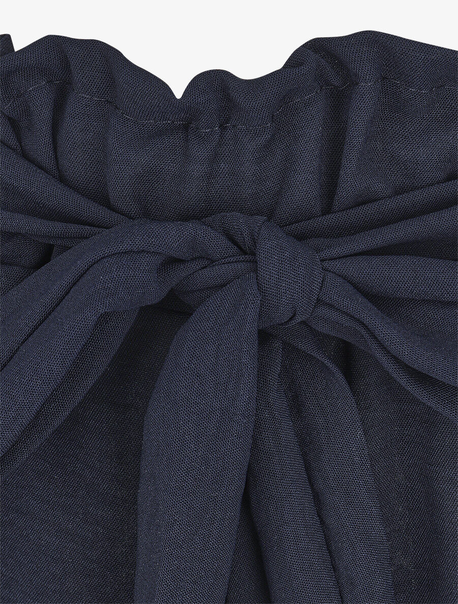 Short uni à revers - Marine - 3