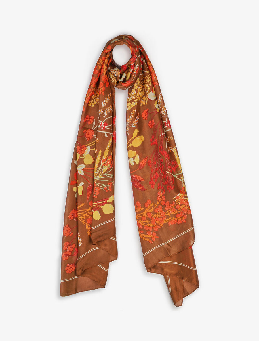 Foulard motif fleurs d&