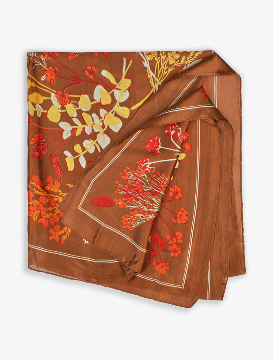 Foulard motif fleurs d&