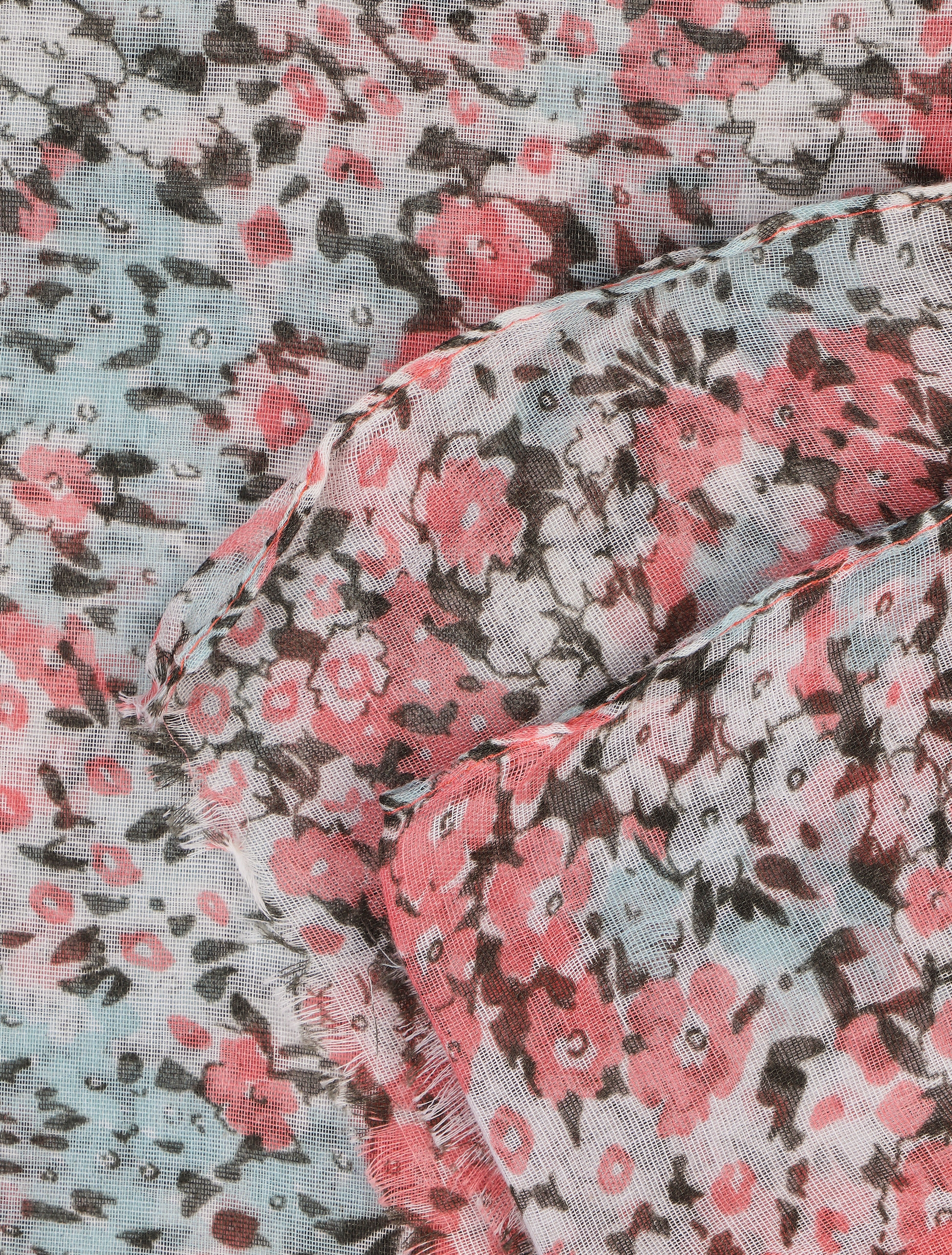 Foulard imprimé fleuri - Rose - 3