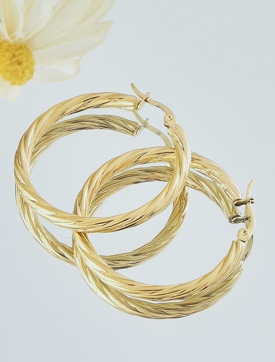 Créoles torsadées - Or - 1