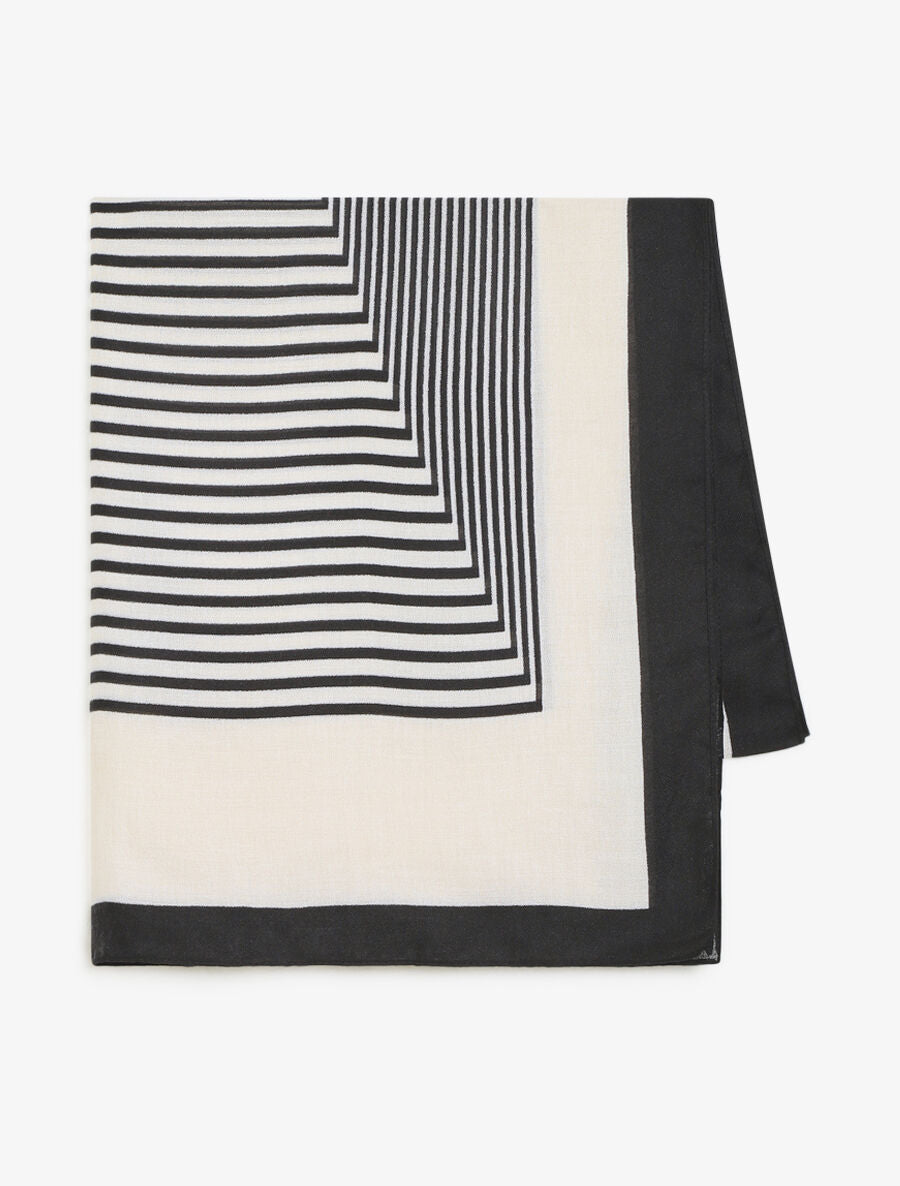 Foulard à motif géométrique - Écru - 2