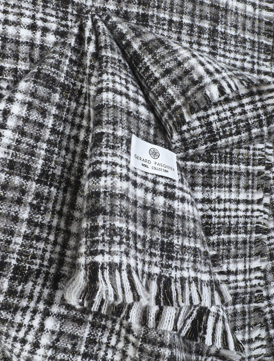 Echarpe imprimé tartan - Noir - 3