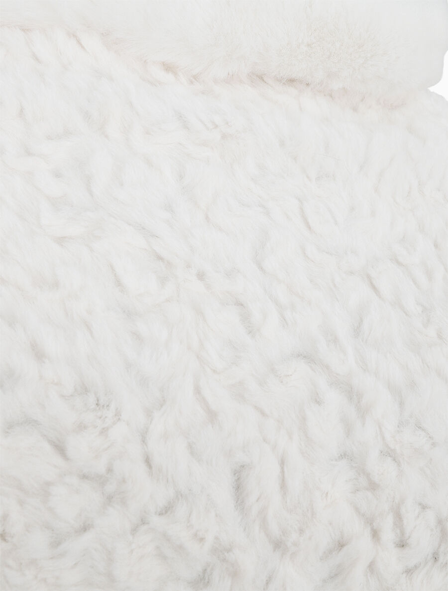 Poncho uni effet angora - Blanc - 3