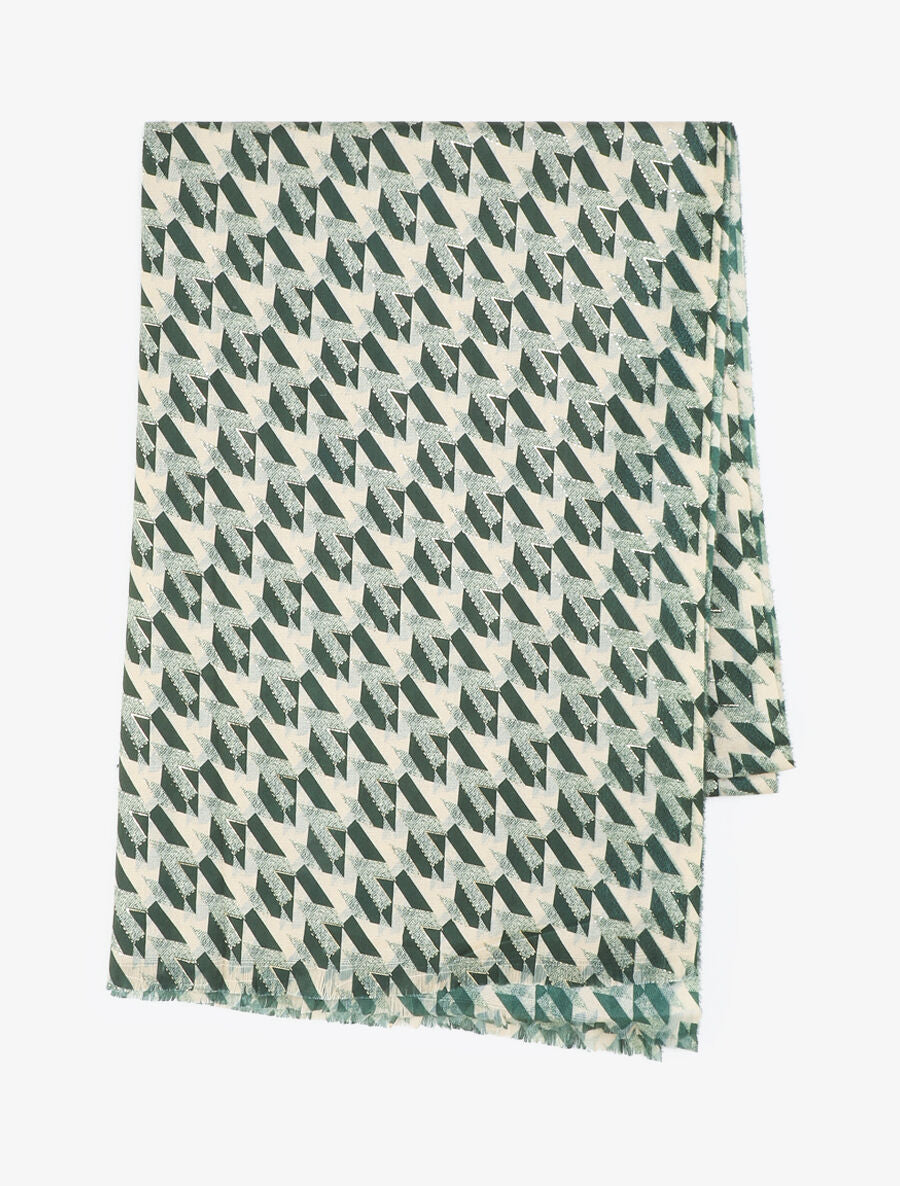 Foulard à imprimé graphique irisé - Vert - 2
