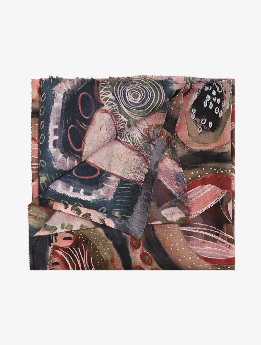 Foulard à imprimé psychédélique - Noir - 2