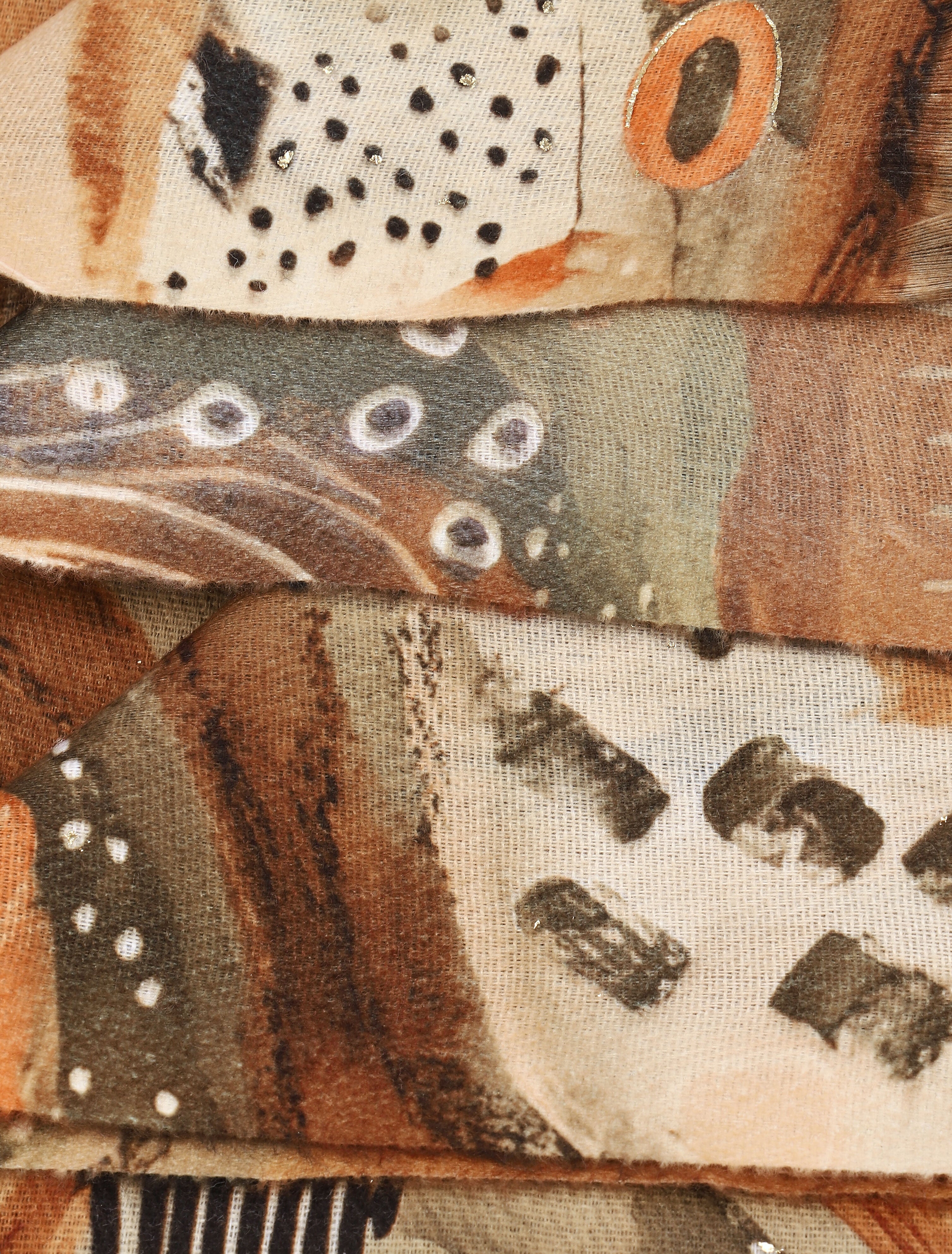 Foulard à imprimé psychédélique - Taupe - 3