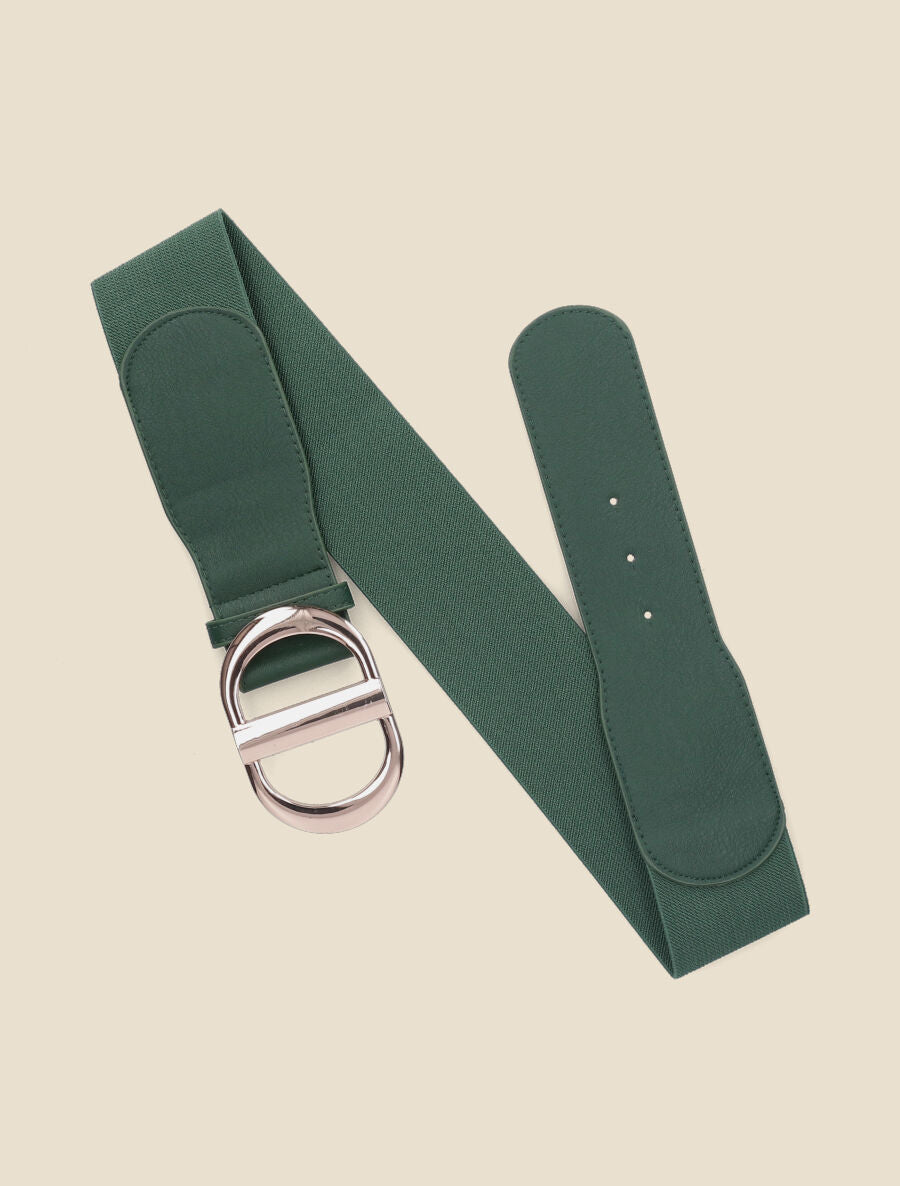 Ceinture extensible unie - Vert sapin - 2