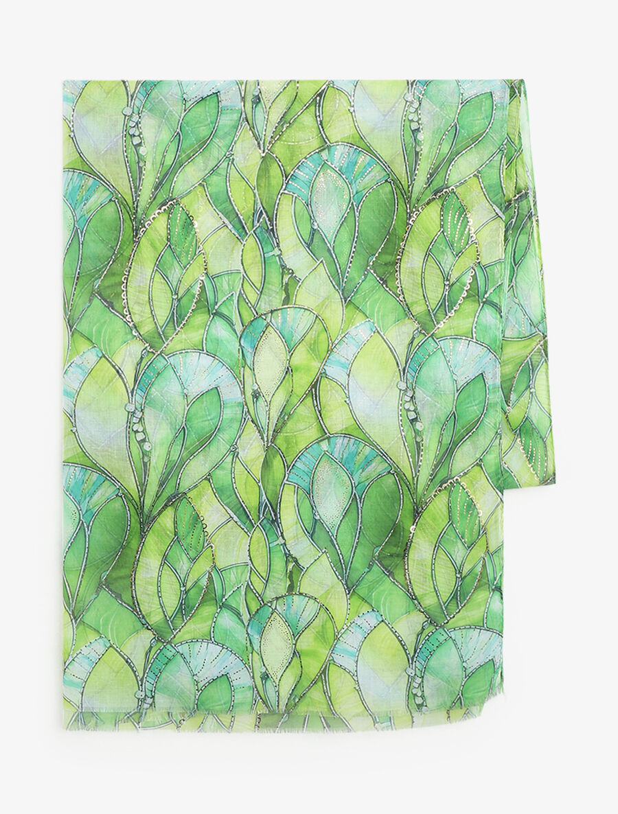Foulard à imprimé abstrait irisé - Vert - 2