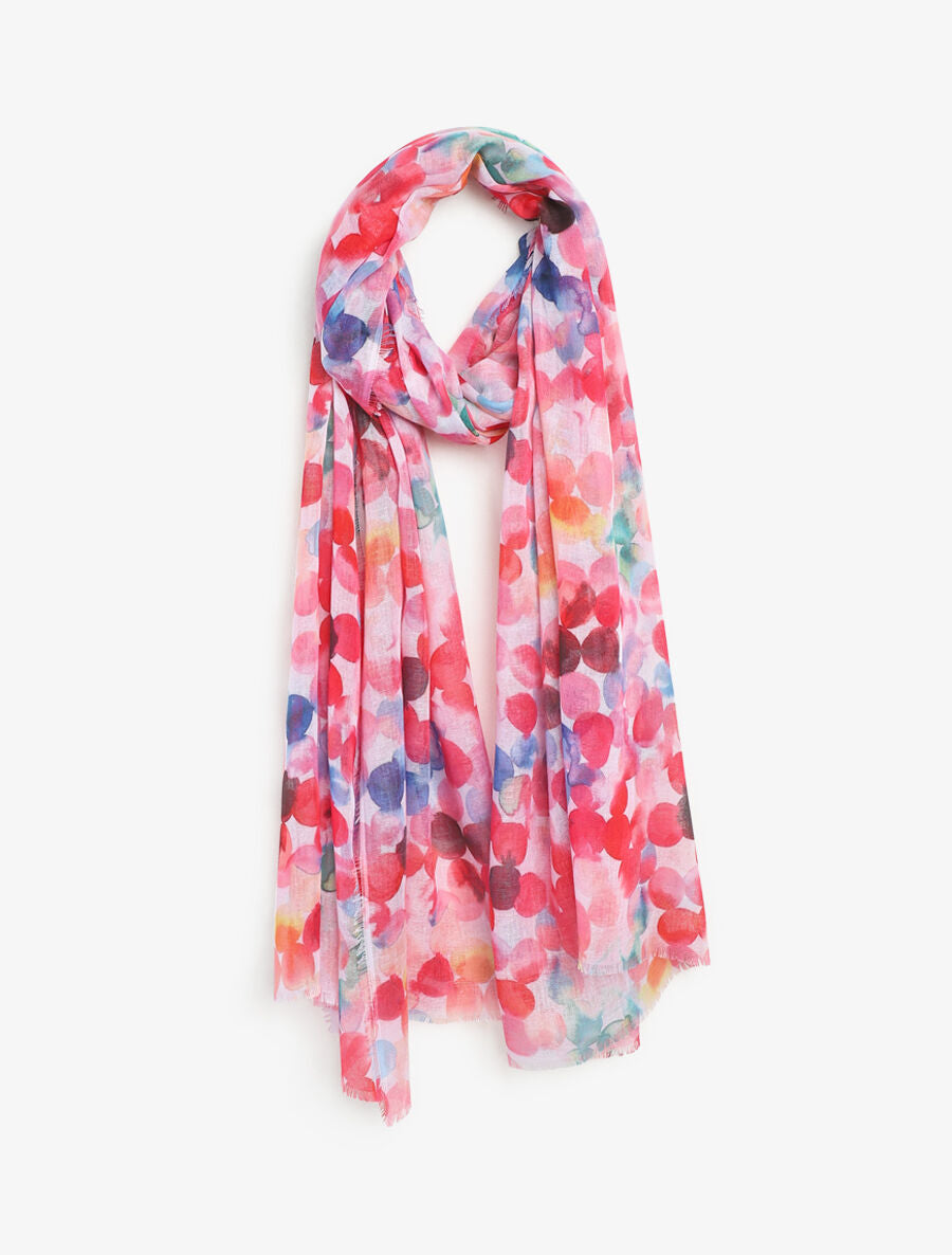 Foulard imprimé graphique - Rose - 4