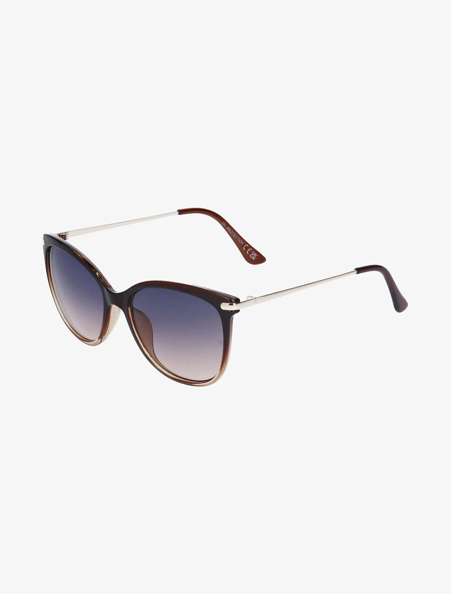 Lunettes de soleil rondes - Camel - 1