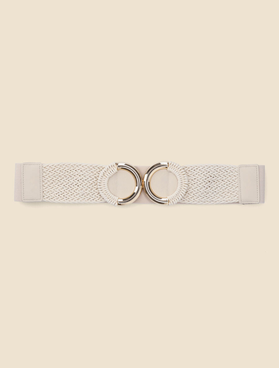 Ceinture macramé à double boucles - Beige - 2