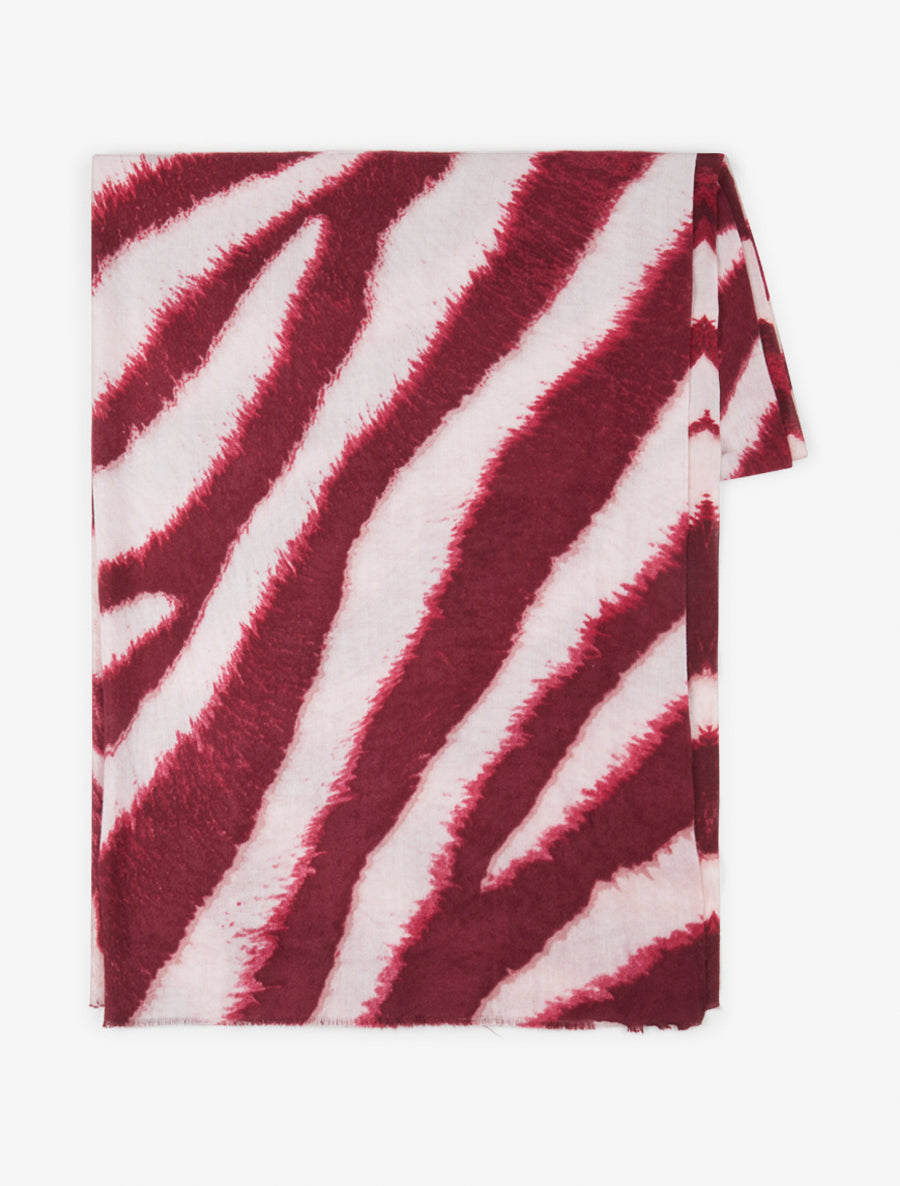 Foulard à imprimé vagues fondus - Bordeaux - 2