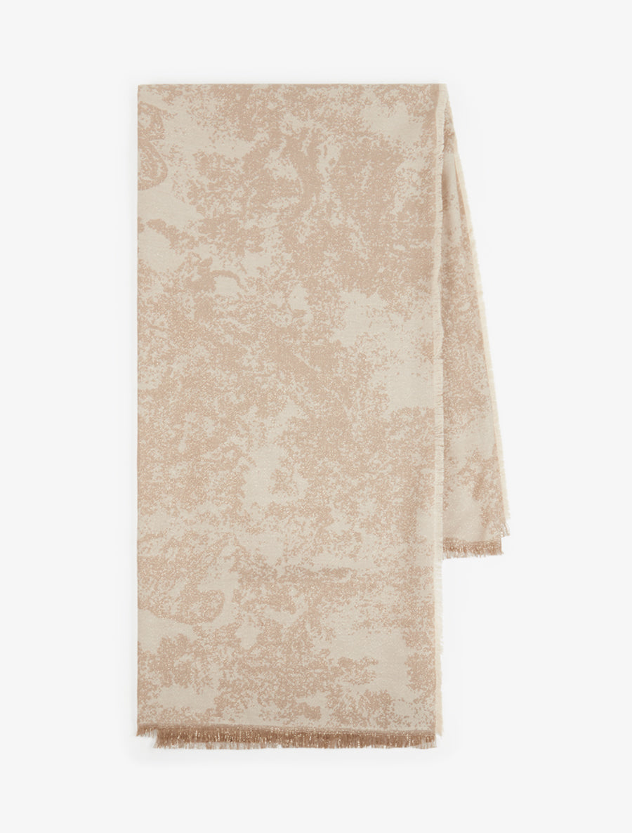 Foulard à imprimé tapisserie irisé - Beige - 2